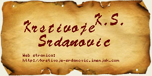 Krstivoje Srdanović vizit kartica